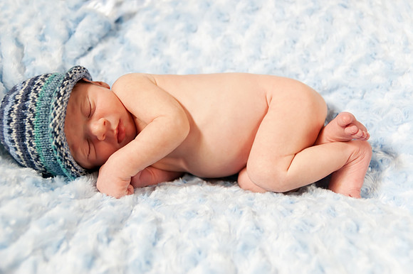 Newborn baby Levi sleeping