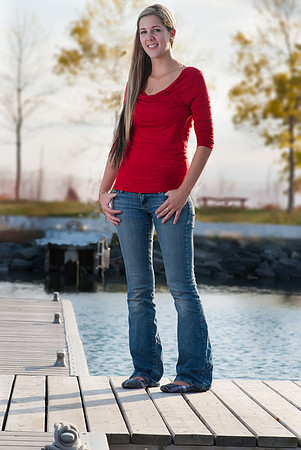 portrait of a beautiful fun-filled lady on Lake superior, marina park thunder bay
