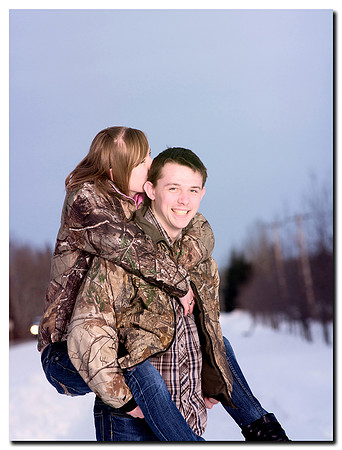 Winter engagement photos