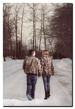 Winter engagement photos