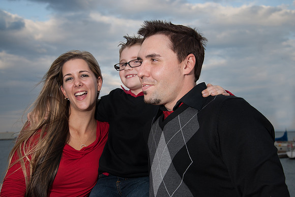 family photo of the great trio at the marina park, thunder bay Ontario